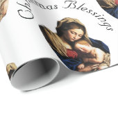 Madonna with Christ Child Customizable White Geschenkpapier (Rolleneckpunkt)