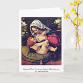 Madonna With The Green Cushion Karte (Gelbe Blume)