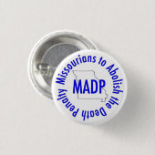 MADP Knopf, weiß Button (Vorne & Hinten)
