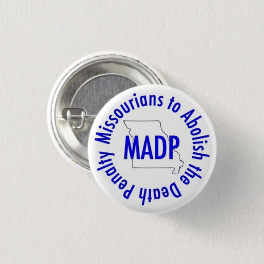 MADP Knopf, weiß Button (Vorne & Hinten)