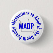 MADP Knopf, weiß Button (Vorderseite)
