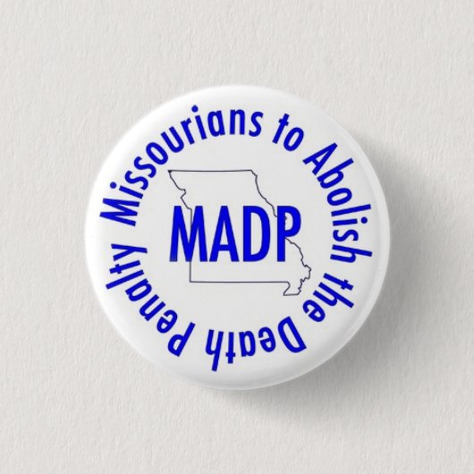 MADP Knopf, weiß Button (Vorderseite)