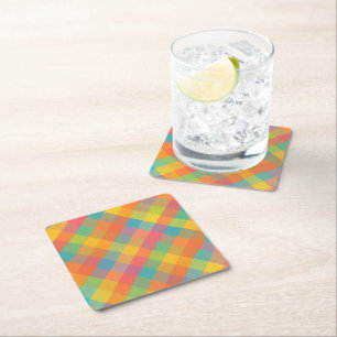 Madras Breeze - Diagonal Kariert Paper Untersetzer