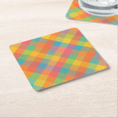 Madras Breeze - Diagonal Kariert Paper Untersetzer (angewinkelt)