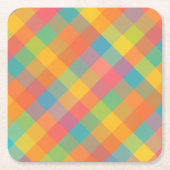 Madras Breeze - Diagonal Kariert Paper Untersetzer (Vorderseite)