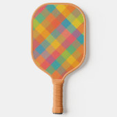 Madras Breeze - Diagonal Kariert Pickleball Paddle (Rückseite)