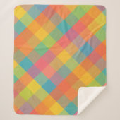 Madras Breeze - Diagonal Kariert Sherpa Fleece Lee Sherpadecke (Vorderseite)