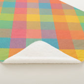 Madras Breeze - Diagonal Kariert Sherpa Fleece Lee Sherpadecke (3/4)