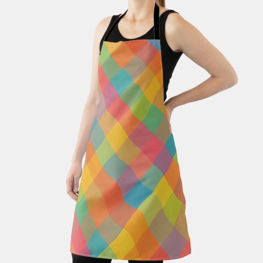 Madras Breeze - Diagonal Karierte All-Over-Schürze Schürze (InSitu)