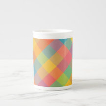 Madras Breeze - Diagonale Karierte Tasse