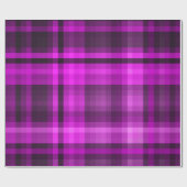 Madras Hot Pink & Black Dynamic Unique Muster Geschenkpapier (Flach)