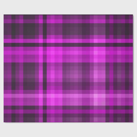 Madras Hot Pink & Black Dynamic Unique Muster Geschenkpapier (Flach)