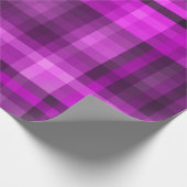 Madras Hot Pink & Black Dynamic Unique Muster Geschenkpapier (Ecke)