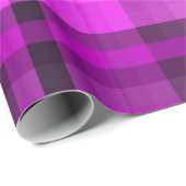 Madras Hot Pink & Black Dynamic Unique Muster Geschenkpapier (Rolleneckpunkt)