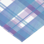 Madras Kariert Blau und Lila Kurzer Tischläufer (Ecke)