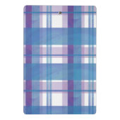 Madras Kariert Blau und Lila Mini Klemmbrett (Rückseite)