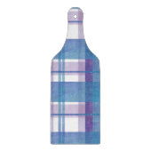 Madras Kariert Blau und Lila Schneidebrett (Vorderseite)