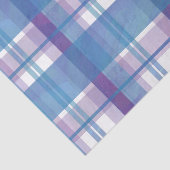 Madras Kariert Blau und Lila Seidenpapier (Ausschnitt)