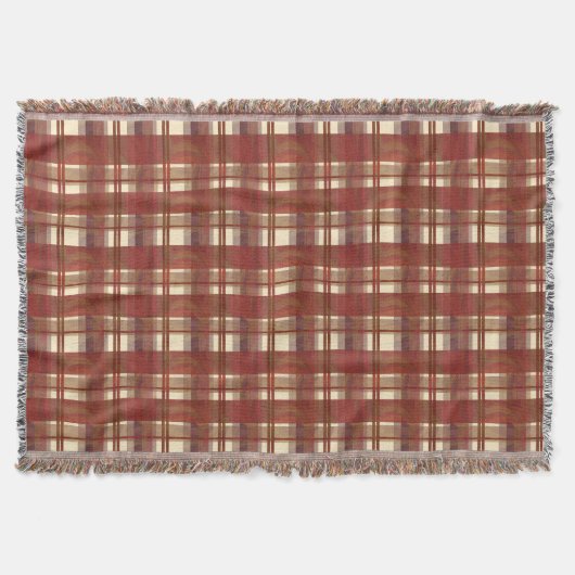 Madras Kariert Fall Red Decke (Vorderseite)