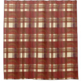 Madras Kariert Fall Red Duschvorhang (Vorderseite)