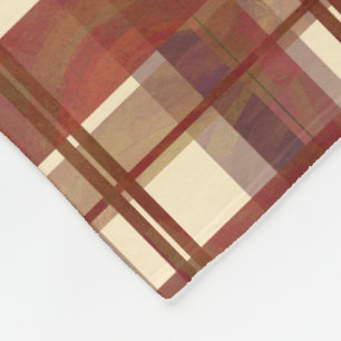 Madras Kariert Fall Red Fleecedecke