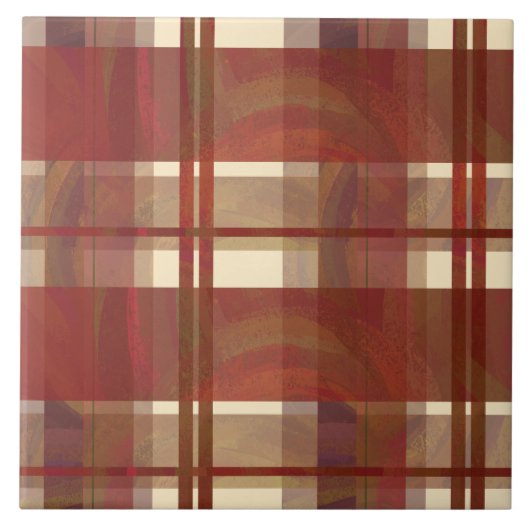 Madras Kariert Fall Red Fliese (Vorderseite)