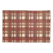 Madras Kariert Fall Red Kissenbezug (Rückseite)