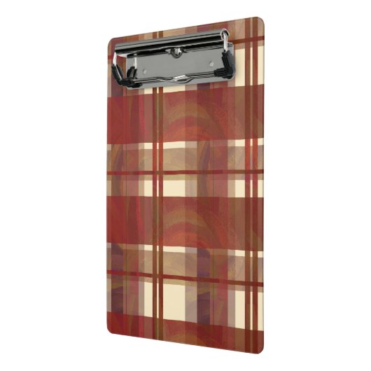 Madras Kariert Fall Red Mini Klemmbrett (Gewinkelt2)