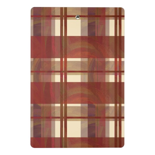 Madras Kariert Fall Red Mini Klemmbrett (Rückseite)