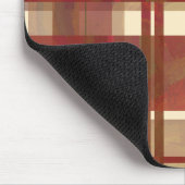 Madras Kariert Fall Red Mousepad (Ecke)