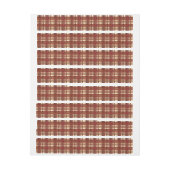 Madras Kariert Fall Red Rundum-Adressaufkleber (Bogen)