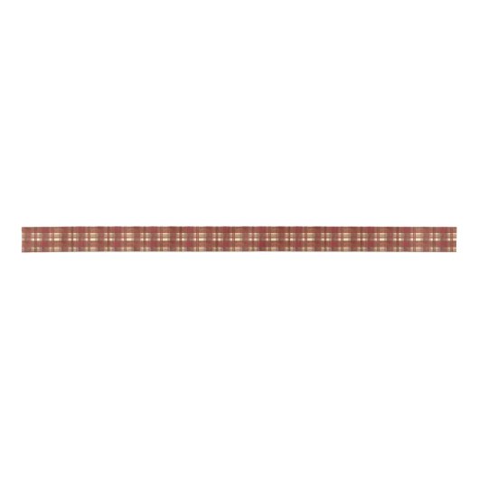 Madras Kariert Fall Red Satinband (Vorderseite)