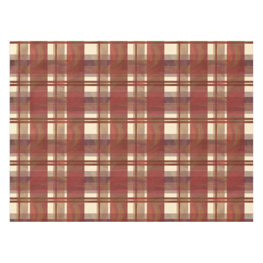 Madras Kariert Fall Red Tischdecke (Vorderseite (Horizontal))