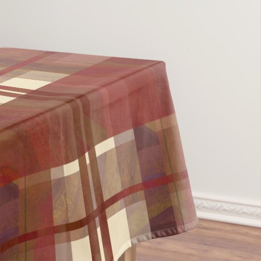 Madras Kariert Fall Red Tischdecke (Beispiel)