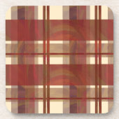 Madras Kariert Fall Red Untersetzer (Vorderseite)