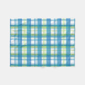 Madras Kariert Green und Blue Fleecedecke (Vorderseite (Horizontal))