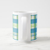Madras Kariert Green und Blue Jumbo-Tasse (Rückseite)