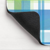 Madras Kariert Green und Blue Mousepad (Ecke)