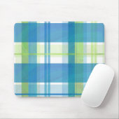 Madras Kariert Green und Blue Mousepad (Mit Mouse)