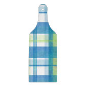 Madras Kariert Green und Blue Schneidebrett (Vorderseite)