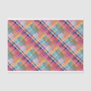 Madras-Kariert, Lila, Rosa Aqua-Seidenpapier Seidenpapier