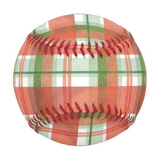 Madras Karierte Weihnachten Baseball (Rückseite)