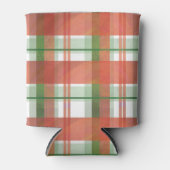 Madras Karierte Weihnachten Dosenkühler (Vorderseite)