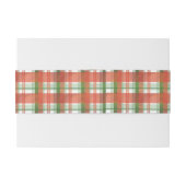 Madras Karierte Weihnachten Einladungsbanderole (Rückseitenbeispiel)