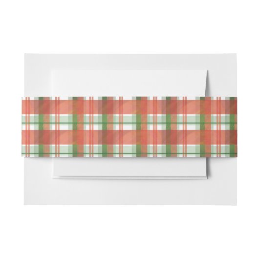 Madras Karierte Weihnachten Einladungsbanderole (Vorderseite Beispiel)