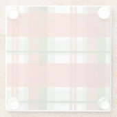 Madras Karierte Weihnachten Glasuntersetzer (Rückseite)