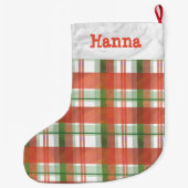 Madras Karierte Weihnachten Großer Weihnachtsstrumpf (Rückseite)