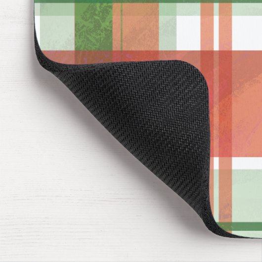 Madras Karierte Weihnachten Mousepad (Ecke)