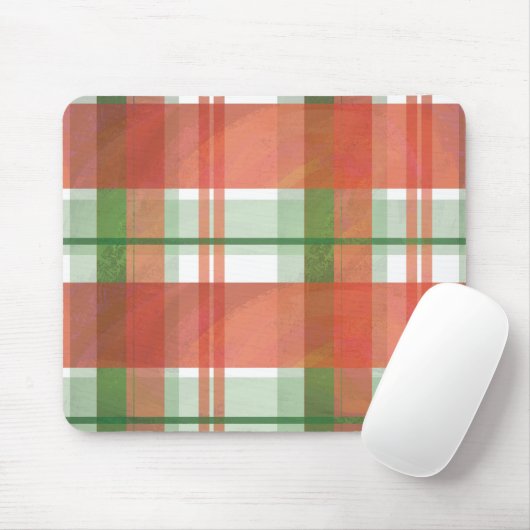 Madras Karierte Weihnachten Mousepad (Mit Mouse)