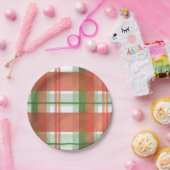 Madras Karierte Weihnachten Pappteller (Party)